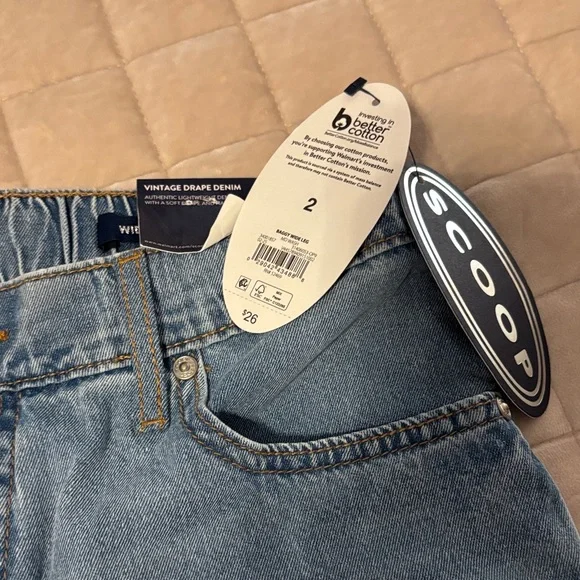 Stylish Women's High Rise Flare Jeans - Light Blue NWT-Scoop - Picture 2 of 3